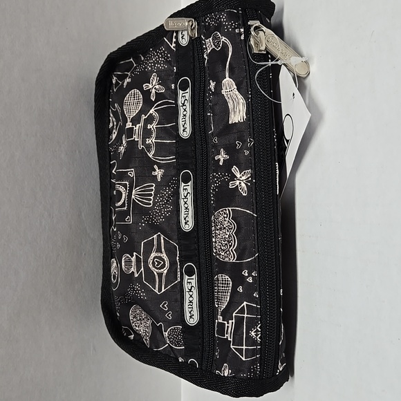 LeSportsac Travel Cosmetic Sweet Essence Black 7.5"x5.5"x3" - Picture 3 of 8